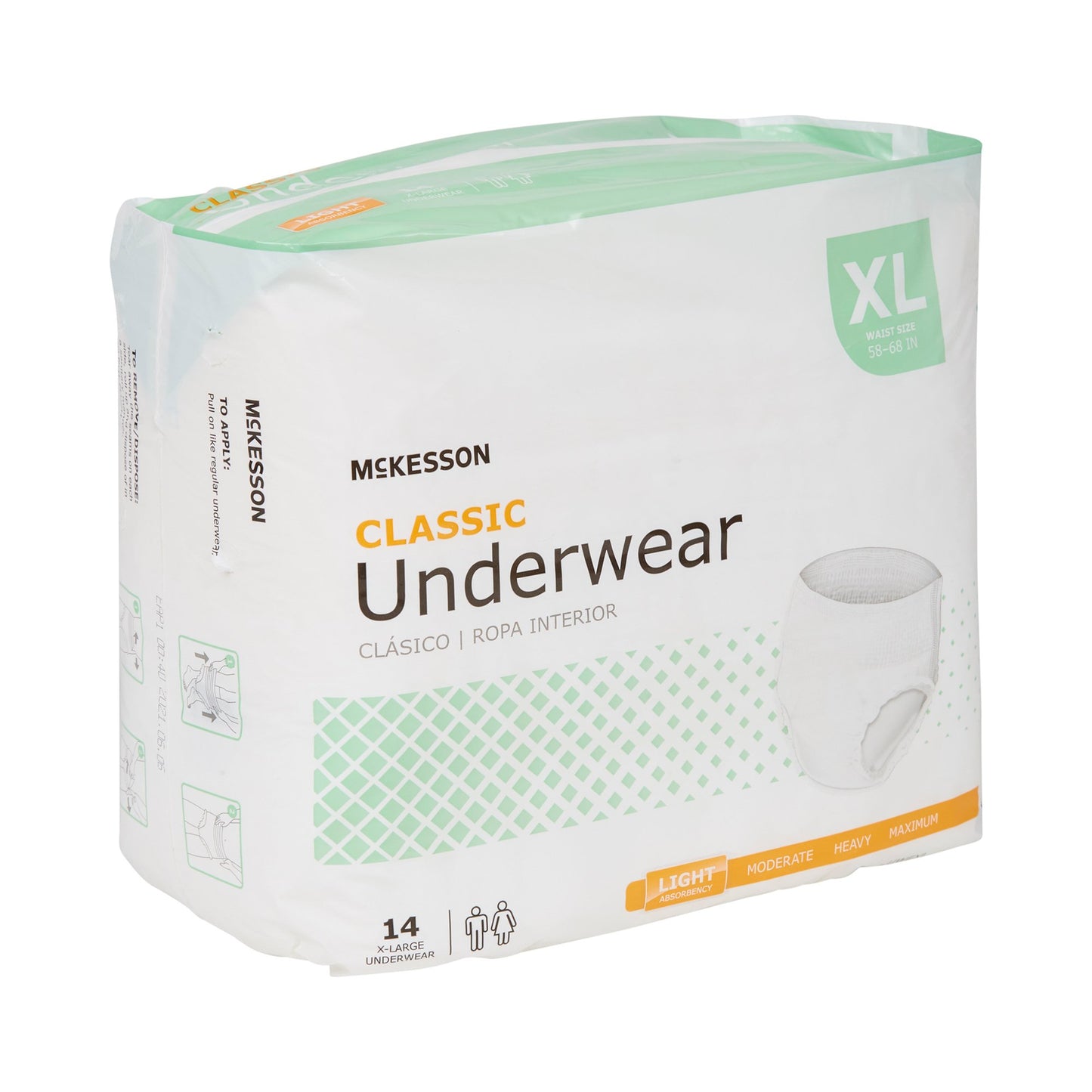 McKesson Classic Light Absorbent Underwear, XL, 56 ct