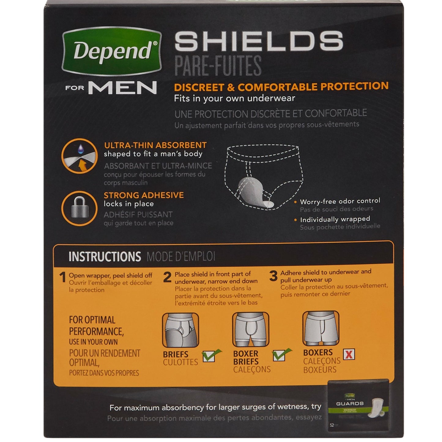 Depend® Shields for Men Light Bladder Control Pad,