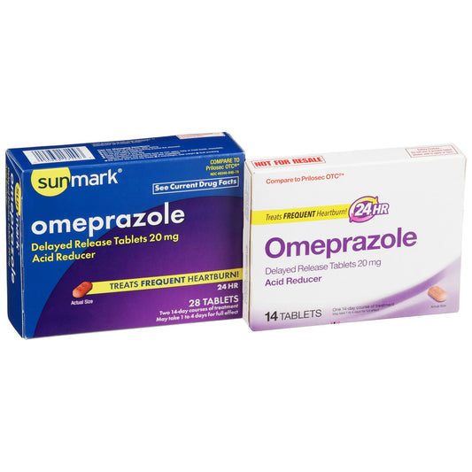 Sunmark® Omeprazole Antacid, 20 mg, 28 tablets
