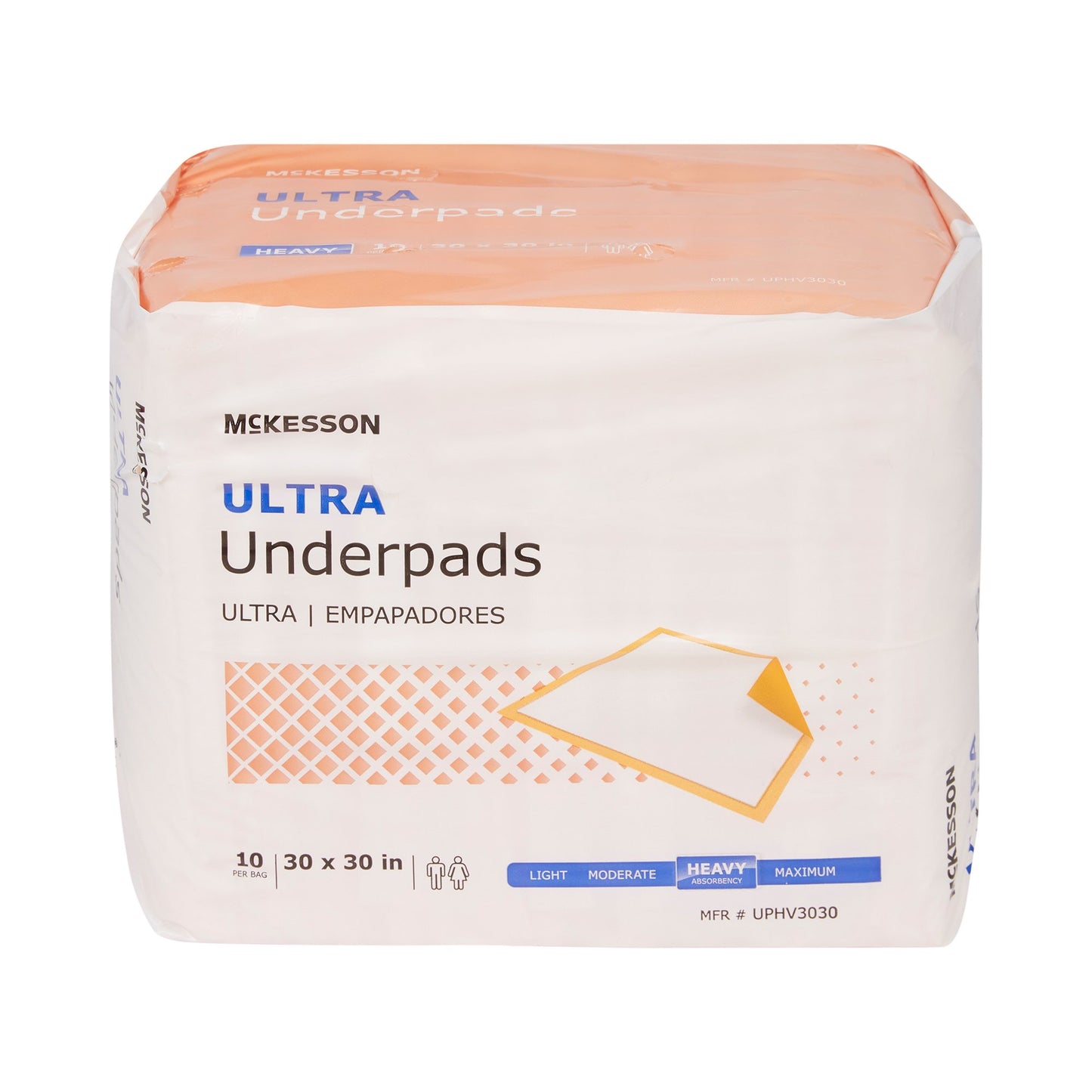 McKesson Ultra Heavy Absorbency Underpad, 30 x 30 Inch, 10 ct