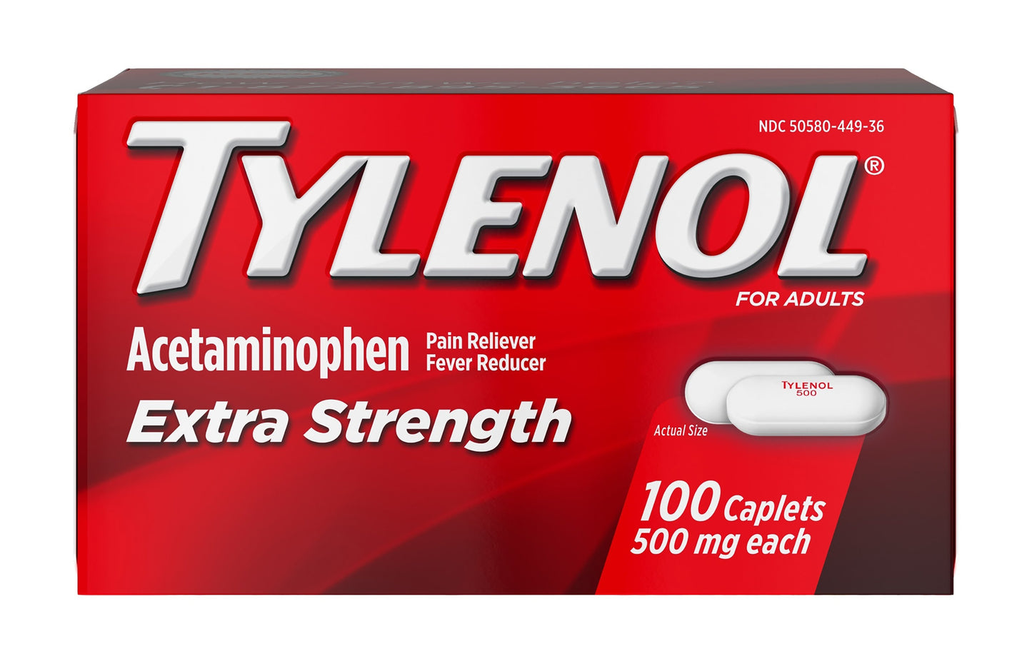 Tylenol® Extra Strength Acetaminophen Pain Relief, 100 ct