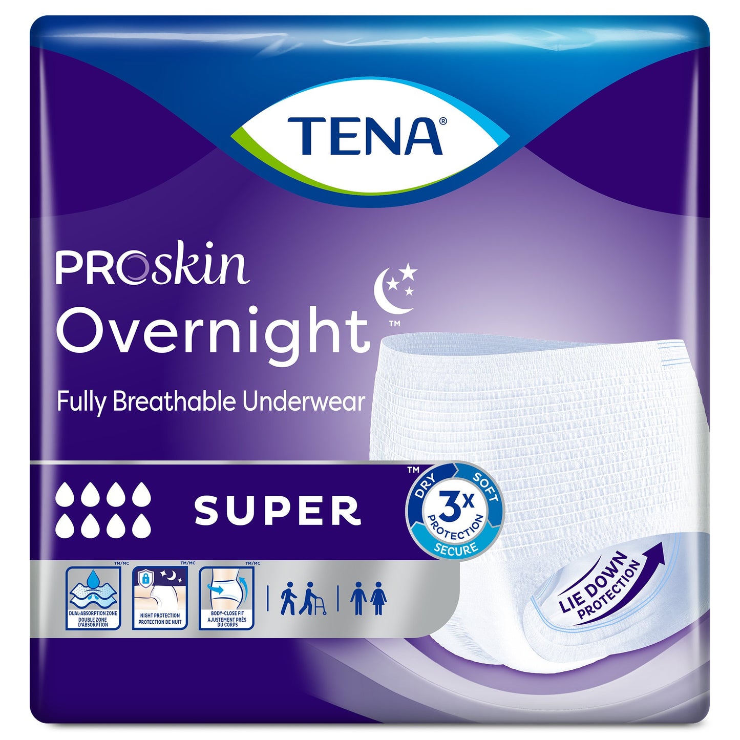 Tena® Overnight Super Absorbent Underwear, XL, 12 ct