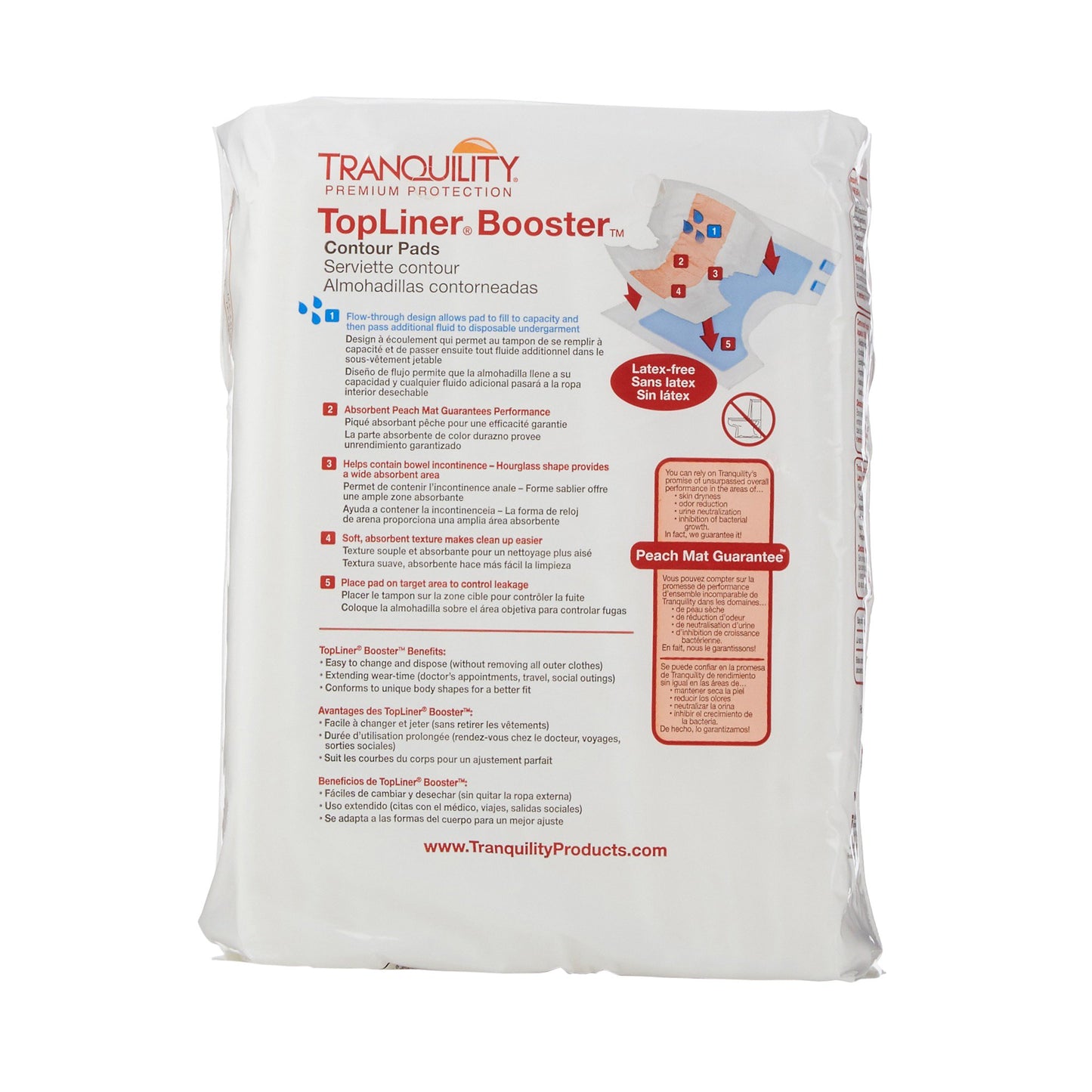 Tranquility® Top Liner® Added Absorbency Incontinence Booster Pad, 13.5 x 21.5 ", 12 ct