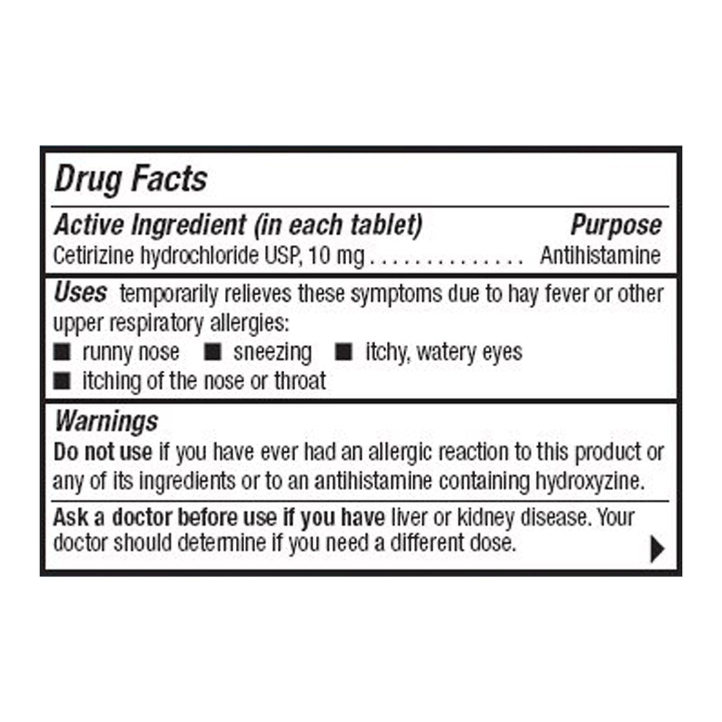 Mylan Allergy Relief 10 mg Cetirizine HCl Tablets, 100 ct.