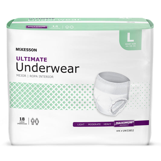 McKesson Ultimate Maximum Absorbent Underwear, Large, 72 ct