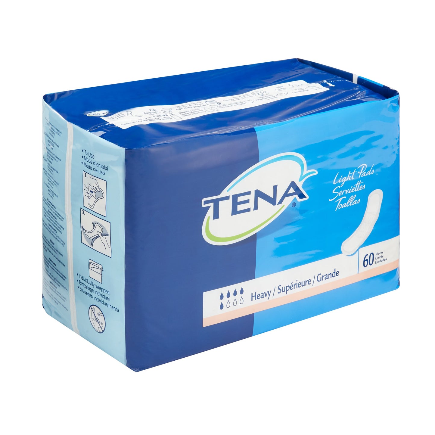 TENA Bladder Control Pads, Heavy Absorbency, 60 ct