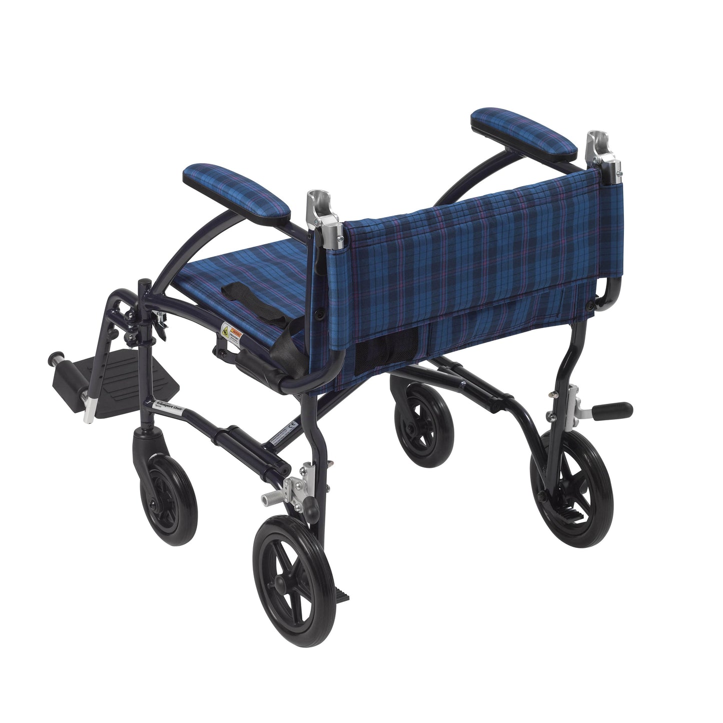 Drive™ Fly-Lite Ultra Lightweight Transport Wheelchair, Blue with Blue Finish