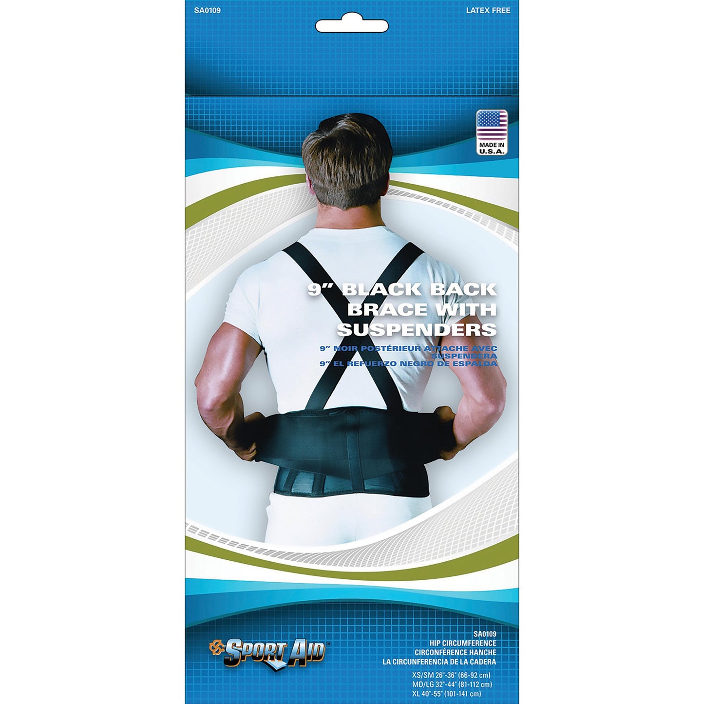 Sport-Aid™ Back Support Belt with Stays, XL