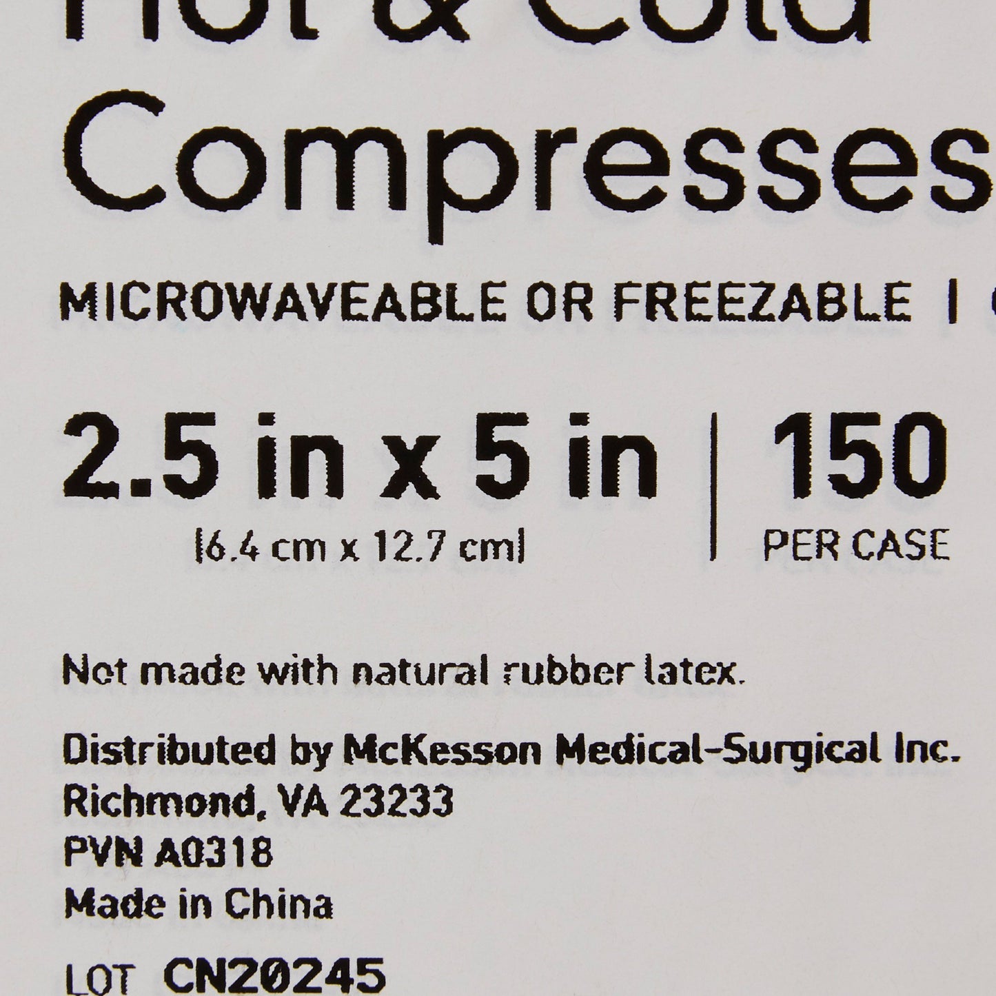 McKesson Cold and Hot Compress Pack, Reusable, Case of 150