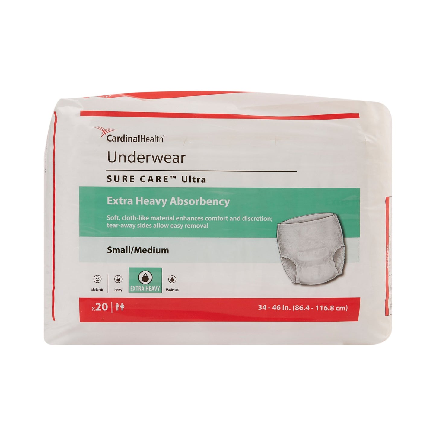 Sure Care™ Ultra Extra Heavy Absorbent Underwear, Medium, 20 ct