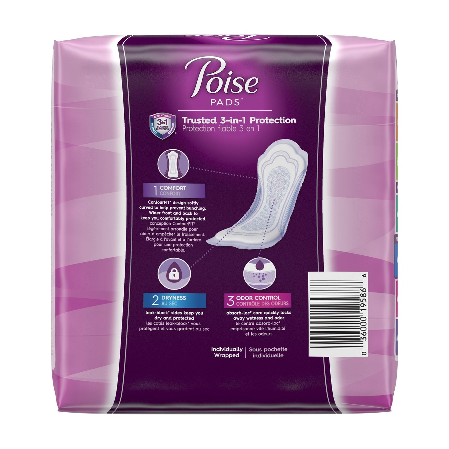 Poise Bladder Control Pads, Adult Women, Disposable, 20 ct