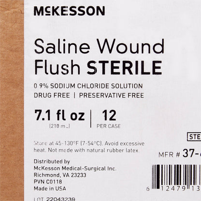 McKesson Saline Wound Flush, Spray Can, Sterile, 12 ct