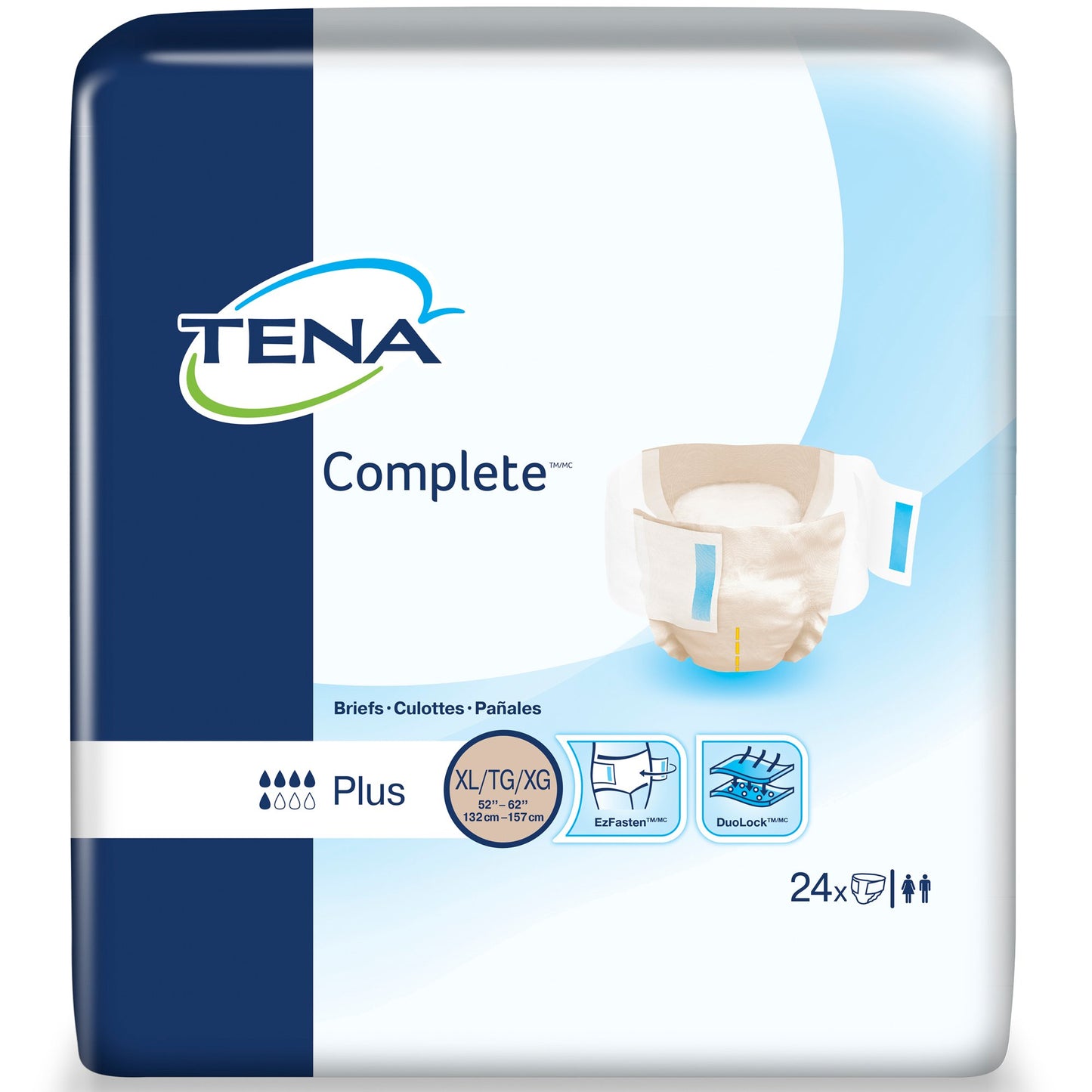 Tena® Complete™ Plus Incontinence Brief, XL, 24 ct