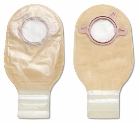 Pouchkins™ Two-Piece Drainable Transparent Ostomy Pouch, 6.5 Inch Length, 1.75 Inch Flange, 10 ct