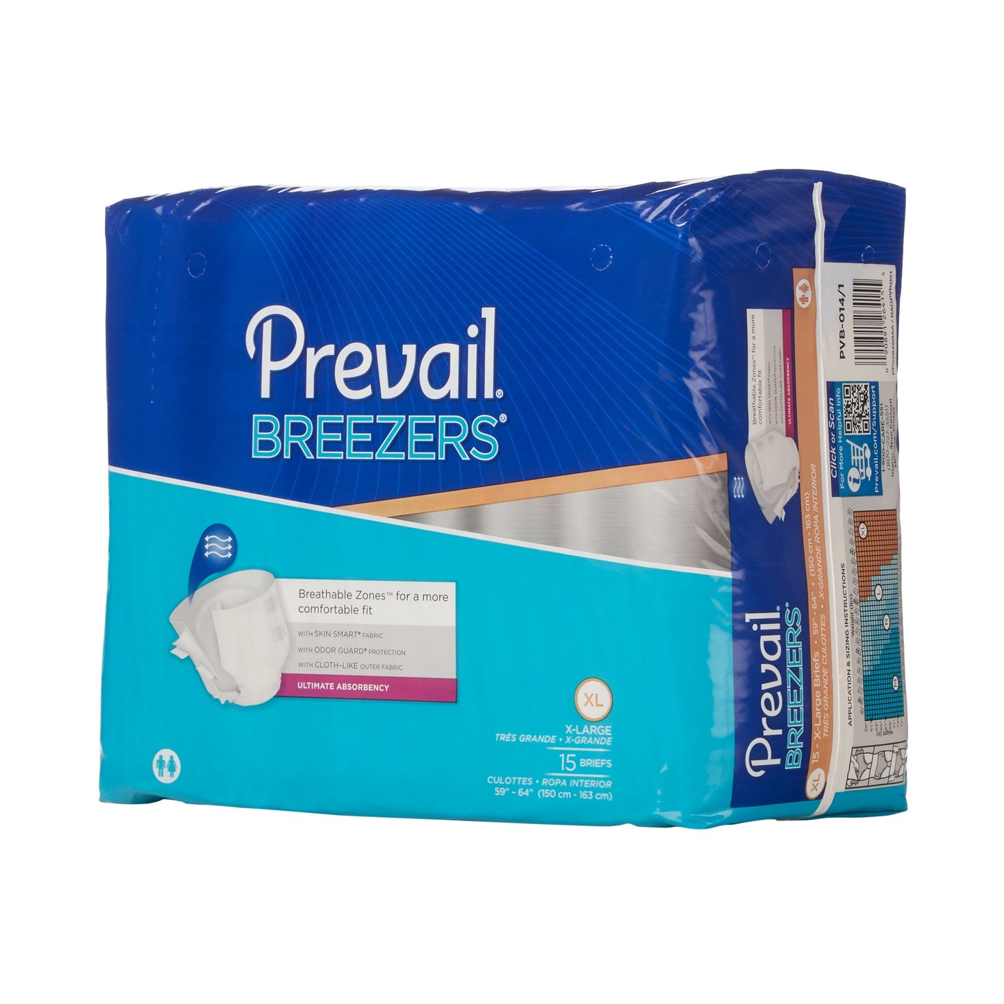Prevail® Breezers® Ultimate Incontinence Brief, Extra Large, 15 ct