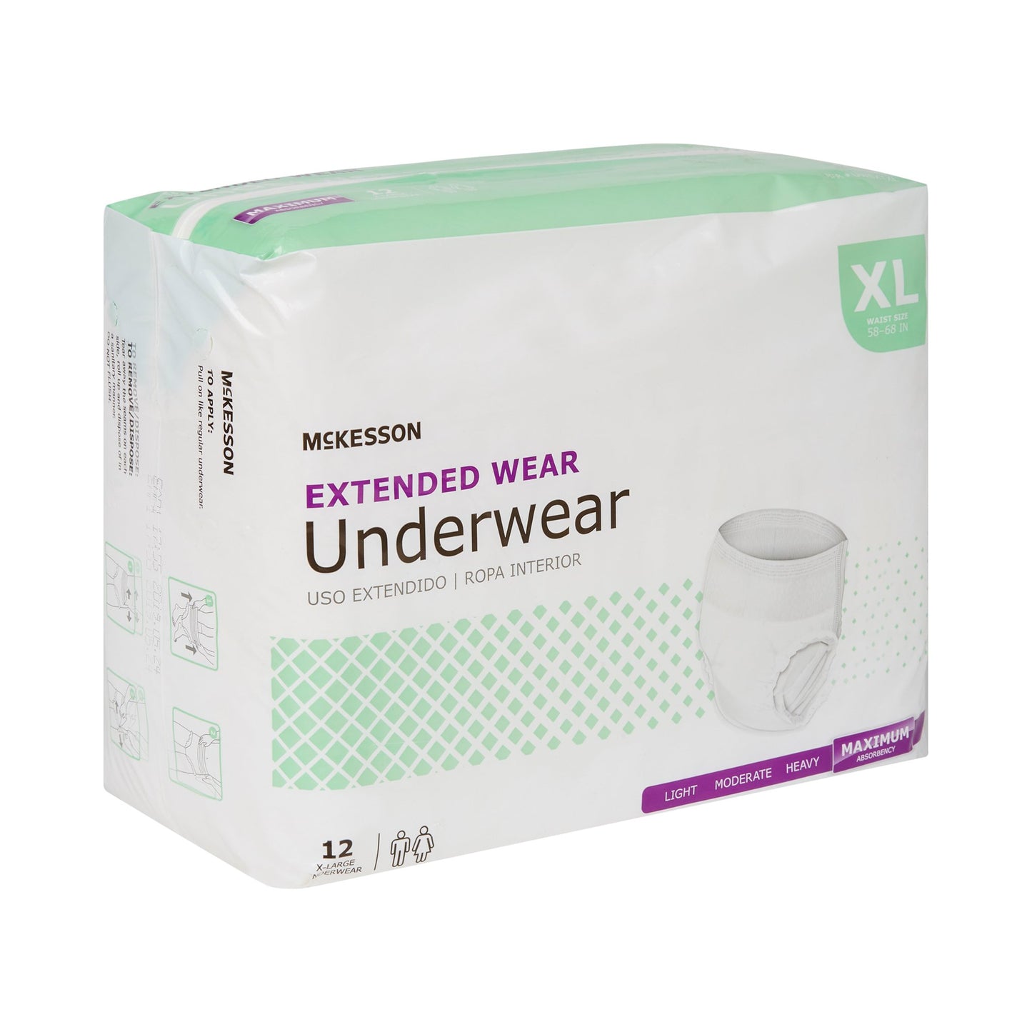 McKesson Extended Wear Maximum Absorbent Underwear, XL, 12 ct