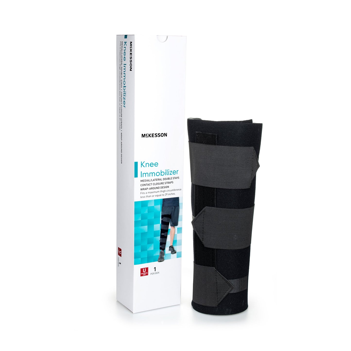 McKesson Knee Immobilizer, 16" Length, One Size Fits Most