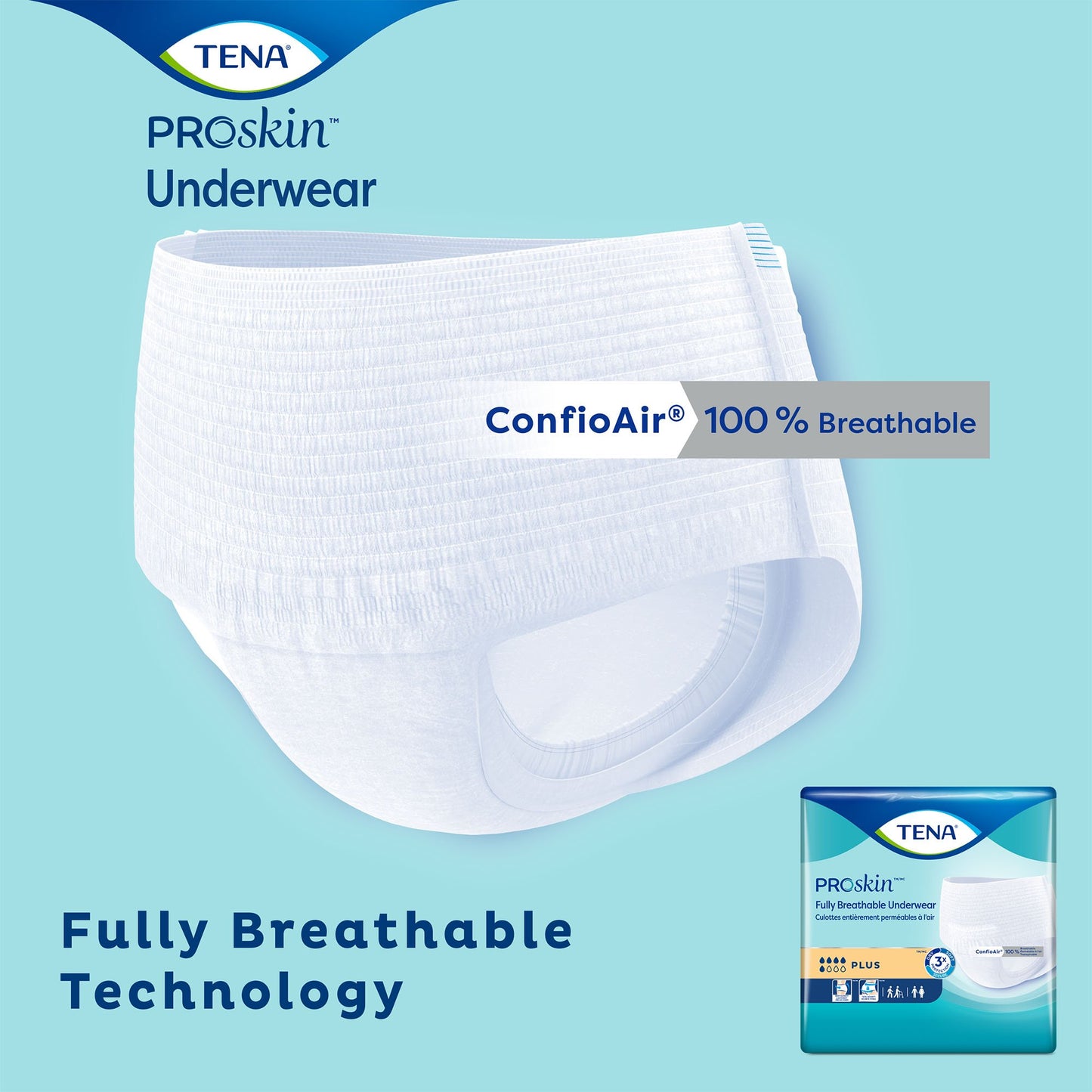 TENA® ProSkin™ Plus Fully Breathable Absorbent Underwear, X-Large, 14 ct