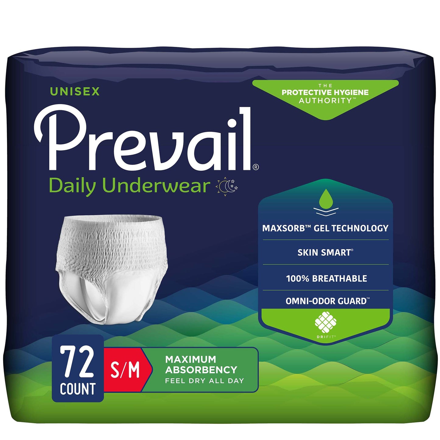 Prevail® Daily Max Absorbency Underwear, Small/Medium, 18 ct.