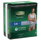 Depend FIT-FLEX Absorbent Underwear for Men, Small/Medium, Pull-On, Gray, Disposable, 19EA ct