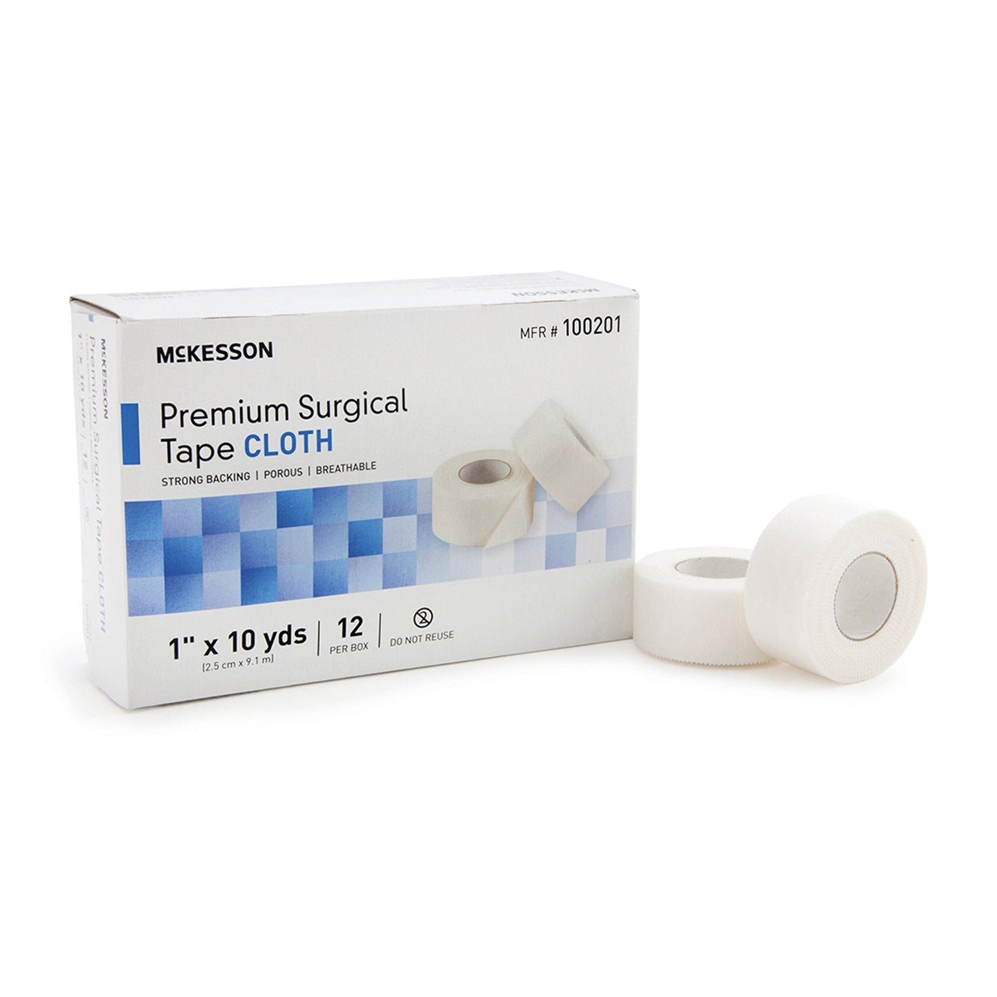 McKesson Silk-Like Cloth Medical Tape, 1 " x 10 Yard, White