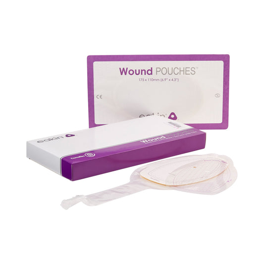 Eakin® Fistula and Wound Drainage Pouch, 4-3/10 x 6-9/10 Inch, 5 ct