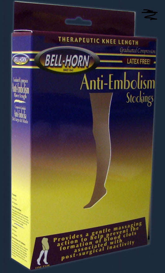 Bell-Horn® Knee Length Anti-Embolism Stockings, Medium, Black