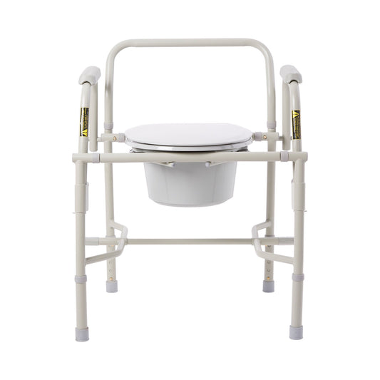 Drive™ Deluxe Steel Drop-Arm Commode Chair