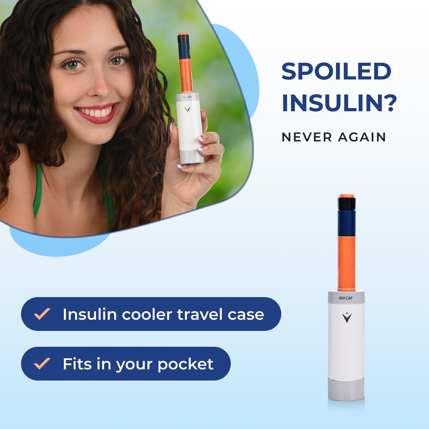 VIVI CAP1 Insulin Pen Temperature Shield, for Prefilled Pens