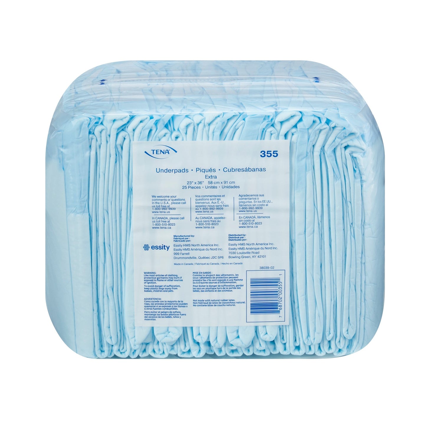 Tena® Extra Protection Absorbent Underpad, 23 x 36 Inch, 25 ct