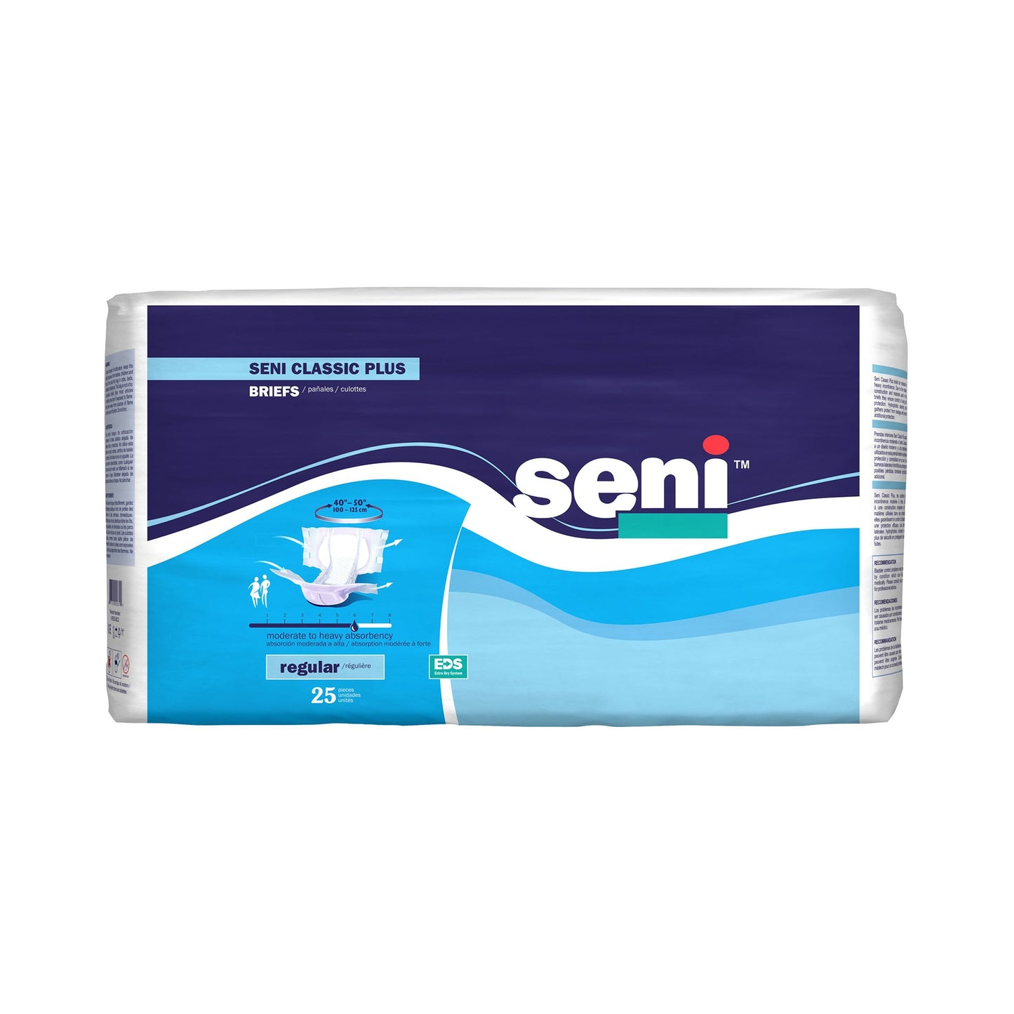 Seni® Classic Plus Moderate to Heavy Absorbency Incontinence Brief, Regular, 25 ct