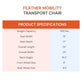 Feather Transport w / Brakes Aluminum Frame 300 lbs. Weight Capacity