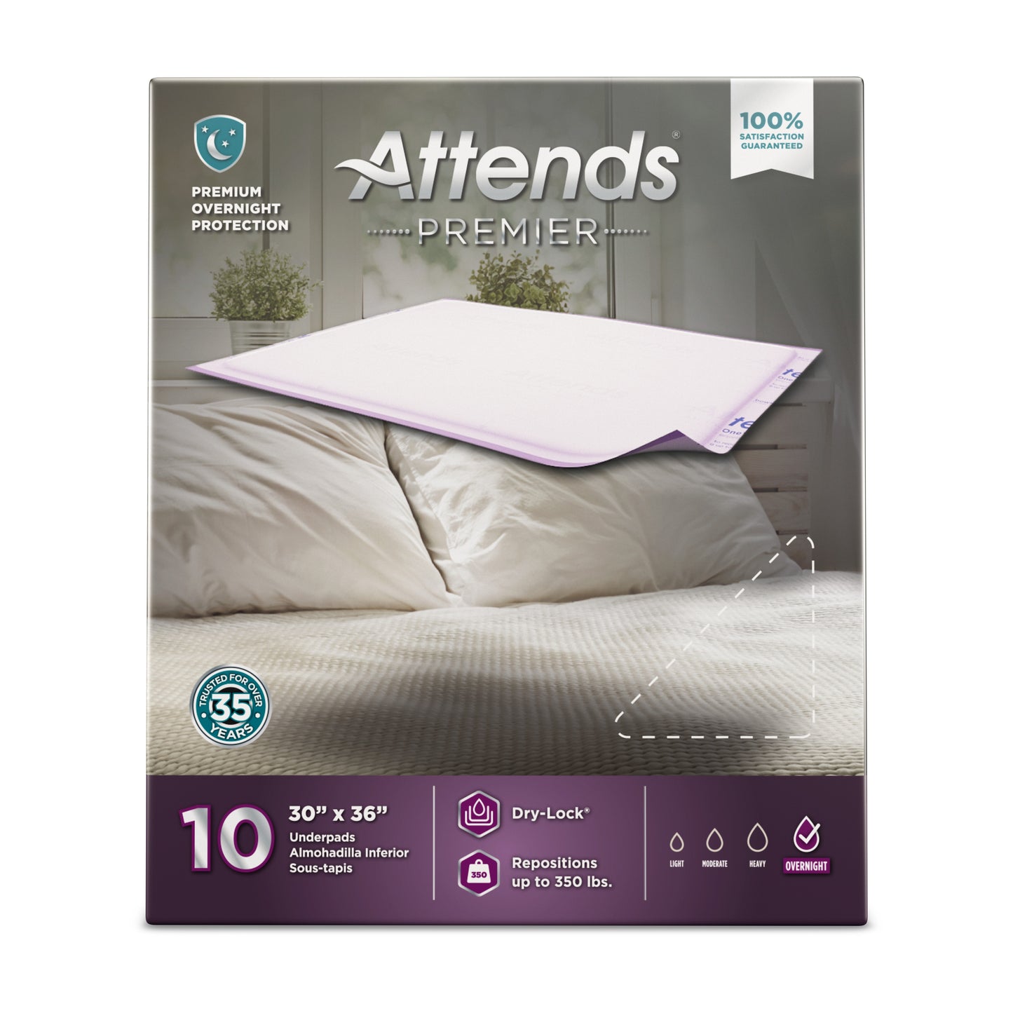 Attends® Premier Underpad, 30 X 36 Inches, 10 ct