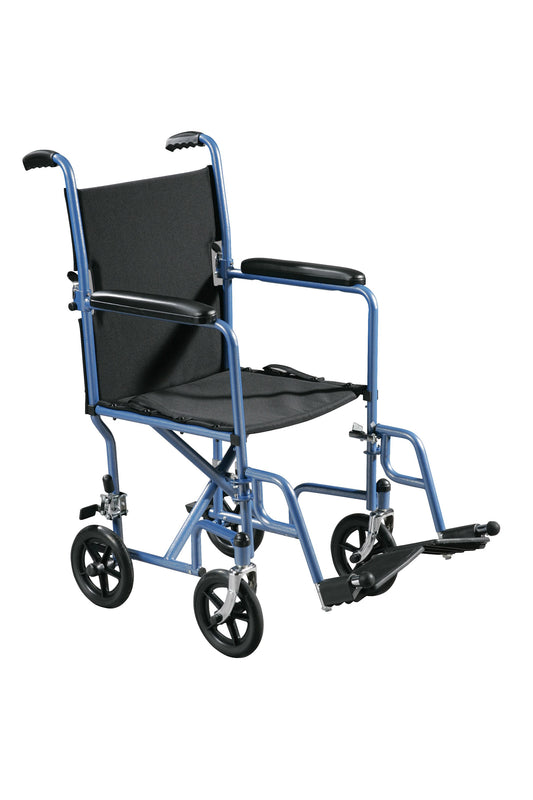 Drive™ Lightweight Steel Transport Chair, 17-Inch Seat Width