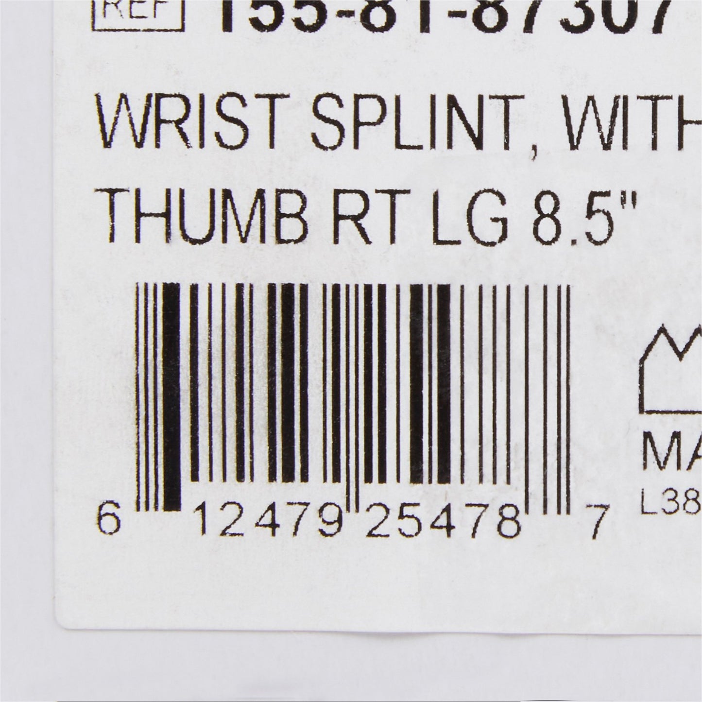McKesson Right Wrist Splint with Abducted Thumb, Large