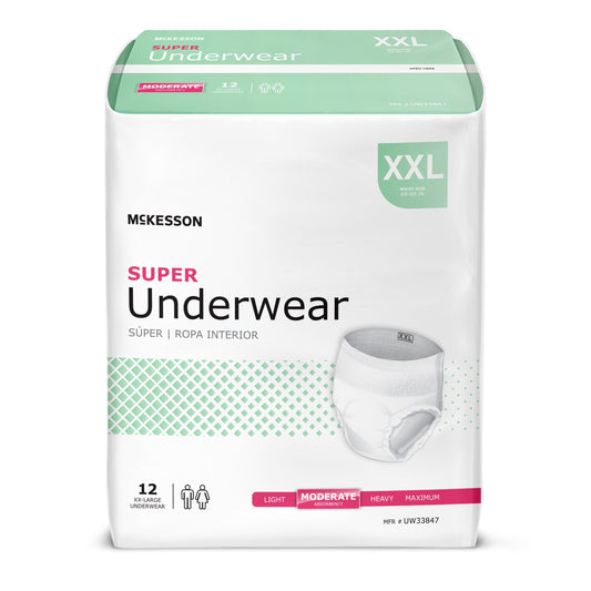 McKesson Super Underwear, 2X Large, 12 ct