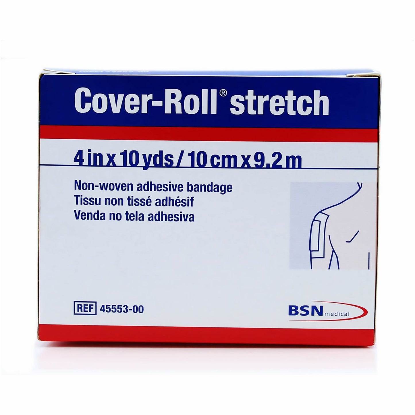 Cover-Roll® Stretch Nonwoven Polyester Dressing Retention Tape, 4 " x 10 Yard, White