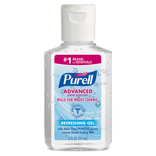 Purell Advanced Hand Sanitizer 70% Ethyl Alcohol Gel, Bottle, 2 oz