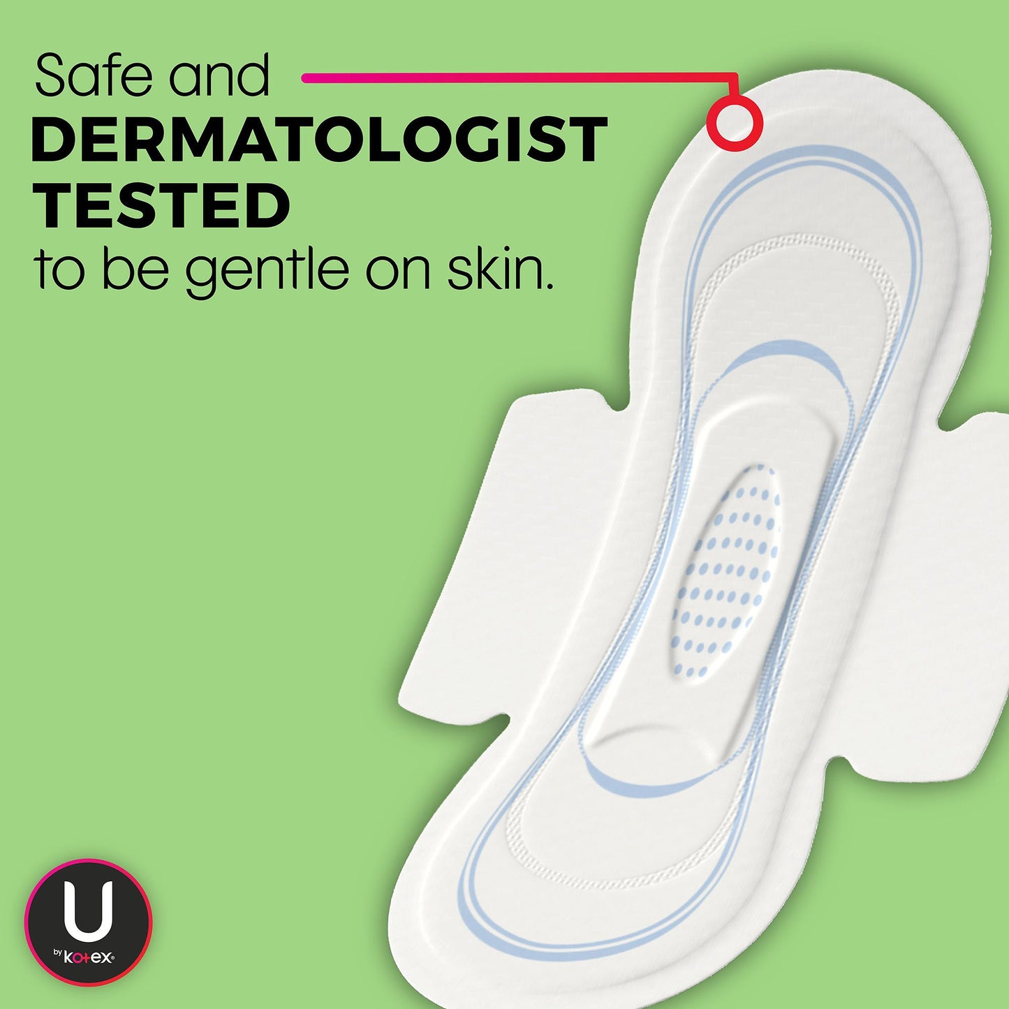 U by Kotex Security Ultra Thin Pads with Wings, Regular Absorbency, 36 ct