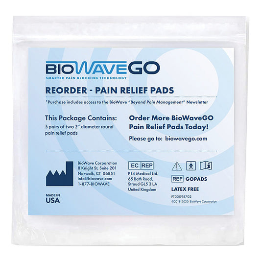 BioWave Electrode Pads for Pain Relief, Reusable - 2" Round, 3PR ct