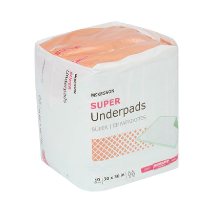 McKesson Super Moderate Absorbency Underpad, 30 x 30 ", 150 ct