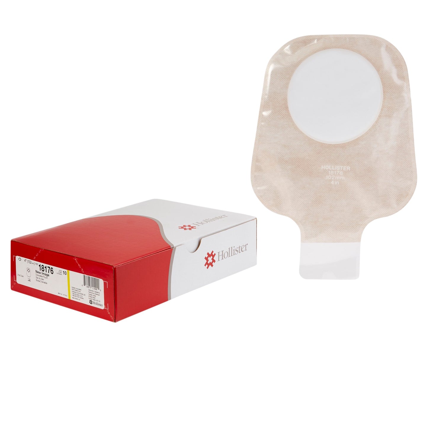 Ostomy Pouch New Image™ Two-Piece System 12 Inch Length Drainable, Clear 4"