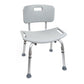 McKesson Removable Back Aluminum Bath Bench, 15.5 – 19.5 Inch, Gray, 4 ct