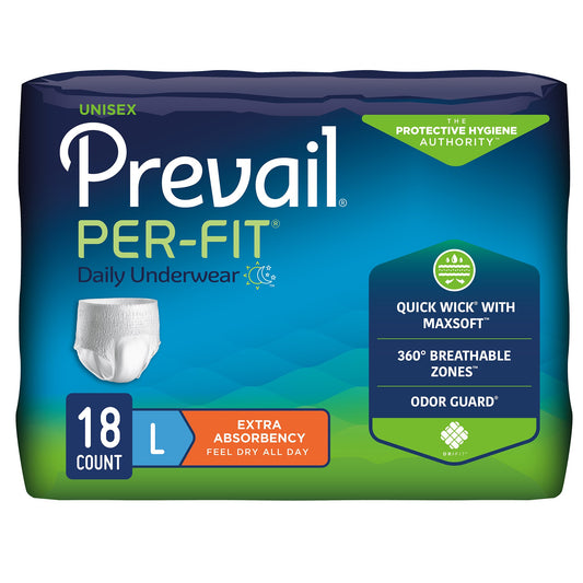 Prevail® Per-Fit® Extra Absorbent Underwear, Large, 18 ct