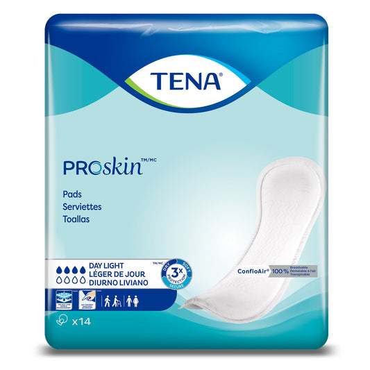 TENA Bladder Control Pads, Moderate Absorbency, 13 ", White, 14 ct