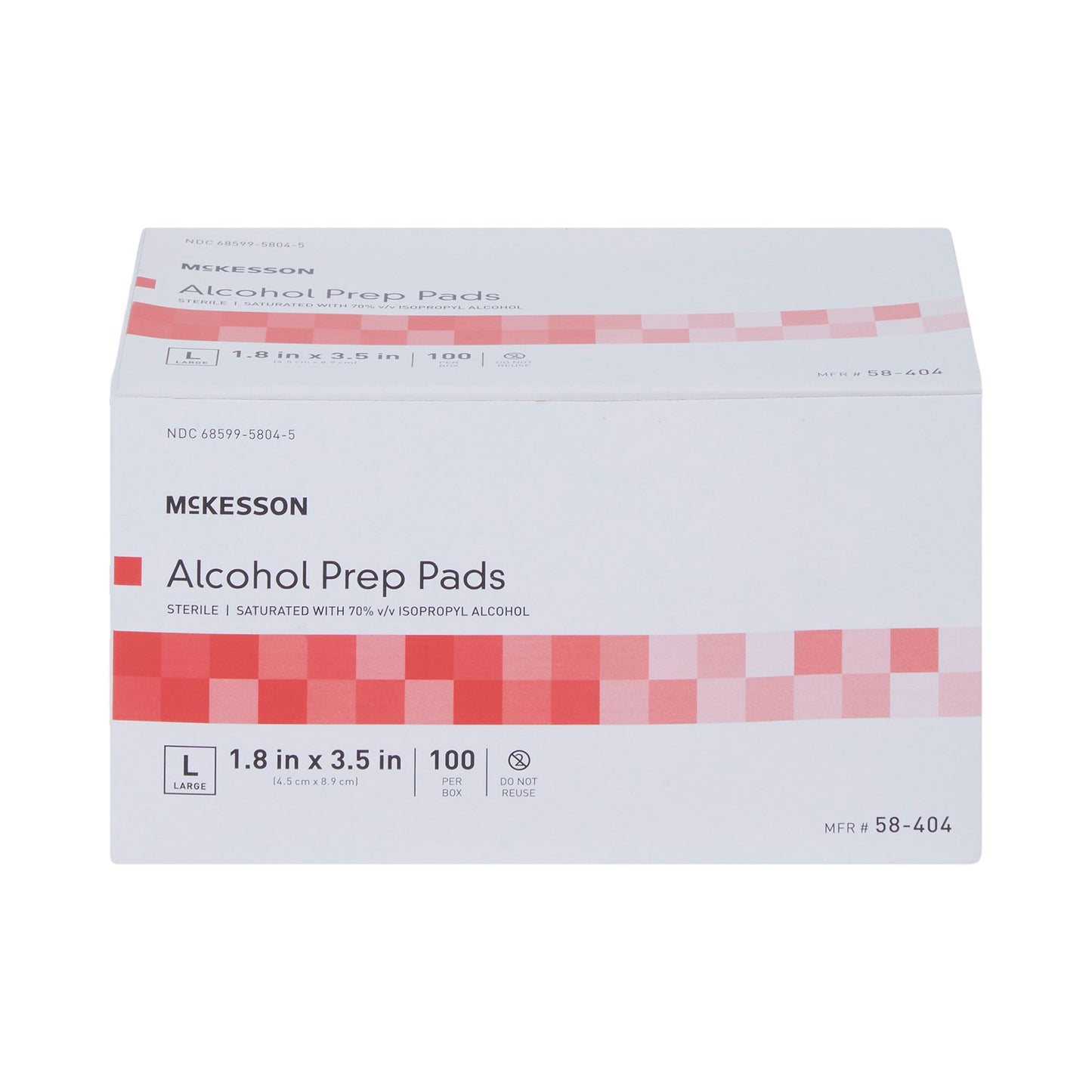 Alcohol Prep Pad McKesson 70% Strength Isopropyl Alcohol Individual Packet Large Sterile, 1000 ct