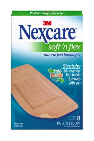Nexcare™ Soft 'n Flex Tan Adhesive Strip, 2 x 4 Inch, 8 ct