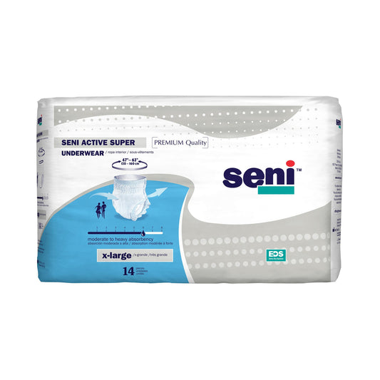 Seni® Active Super Moderate to Heavy Absorbent Underwear, XL, 14 ct