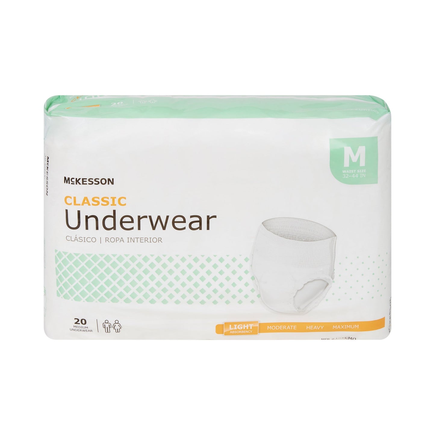 McKesson Classic Light Absorbent Underwear, Medium, 20 ct