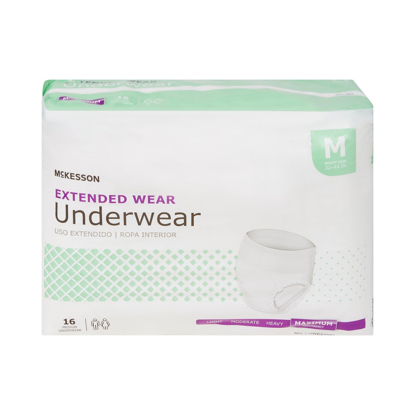 McKesson Extended Wear Maximum Absorbent Underwear, Medium, 16 ct